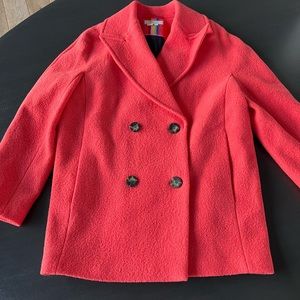 Boden Red Pea Coat